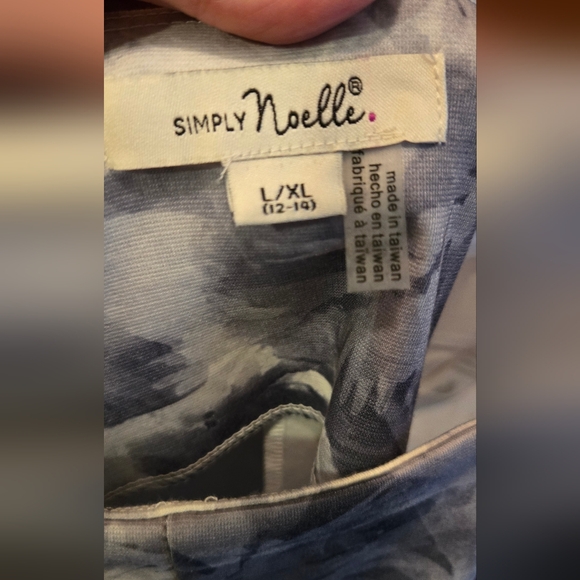 Simply Noelle White & gray stretchy Leggings szL/XL - Picture 6 of 7